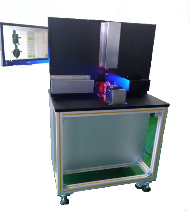 Piston dimension measuring machine